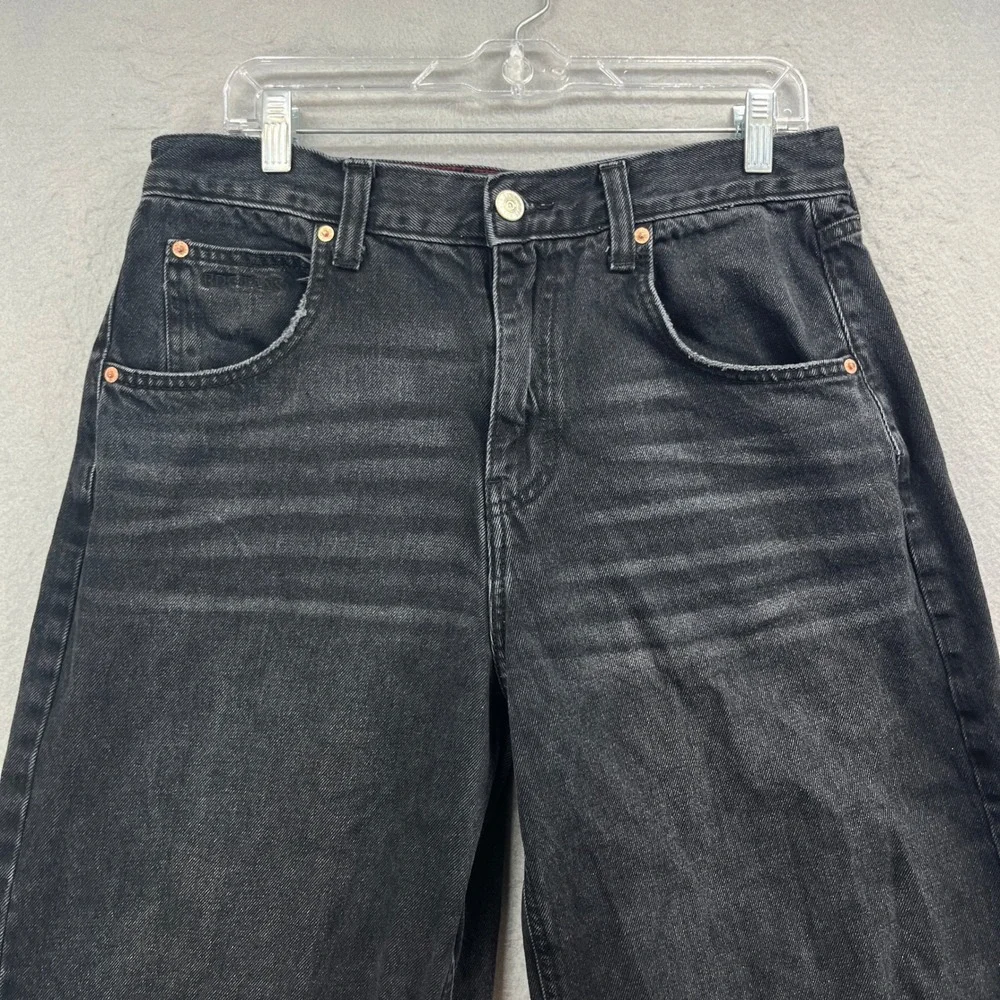 BDG Urban Outfitters Barrel Jeans Womens 31W Black High Rise Tapered Denim Pants